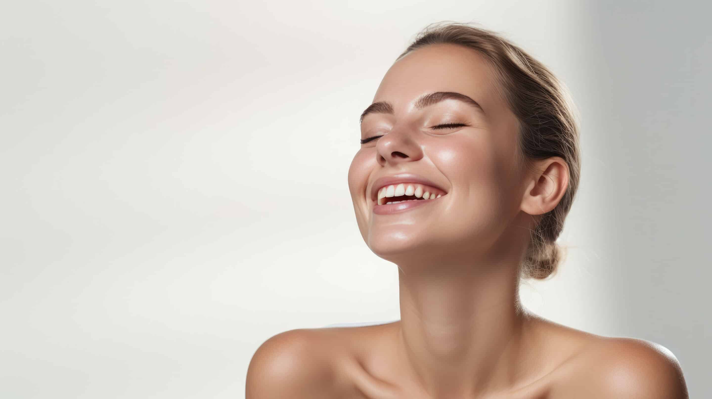 soin-photo-rajeunissant-visage-clinepil Femme souriante avec une peau lisse et lumineuse après un soin photo-rajeunissant au centre Clin’Epil à Marcq-en-Barœul.