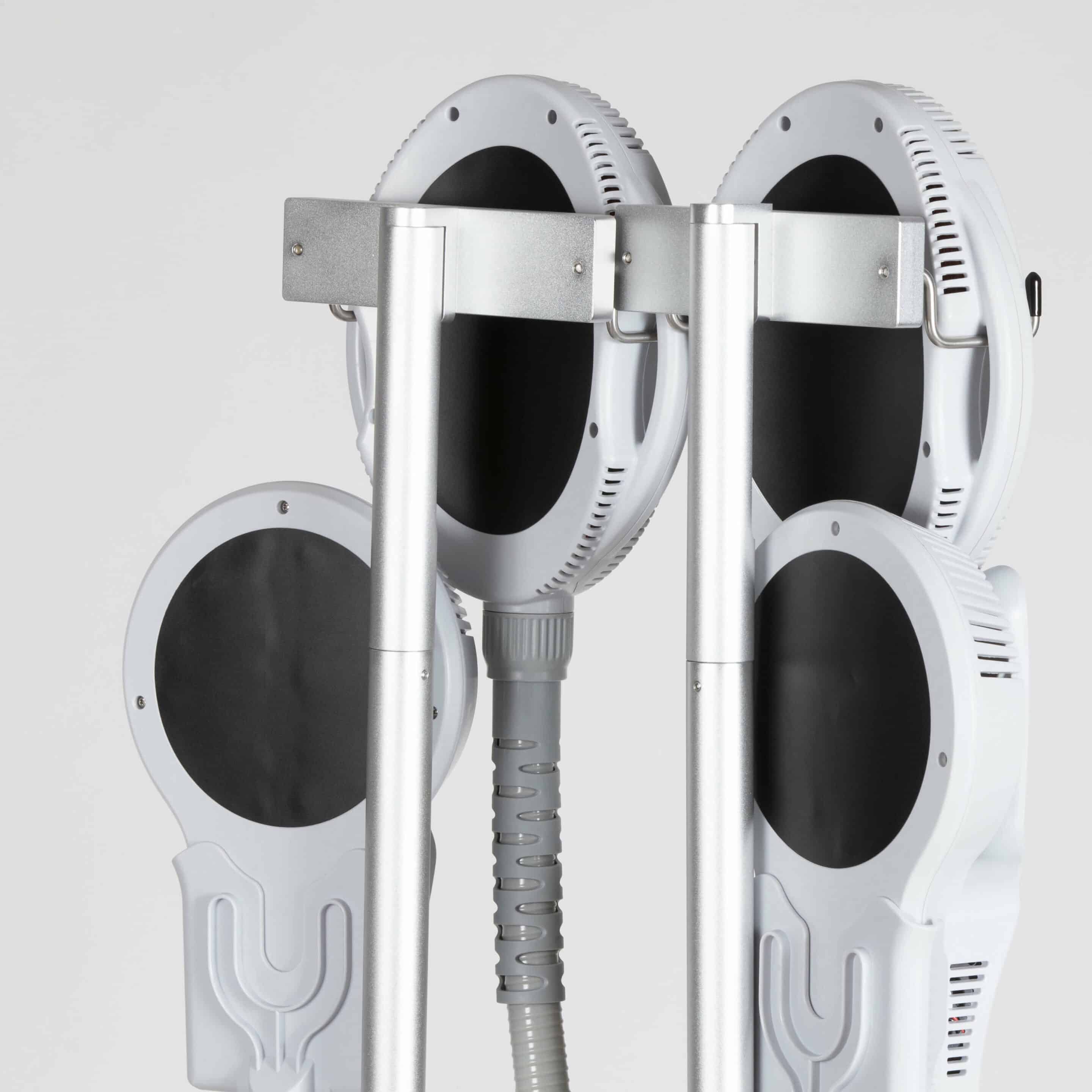 Pièces à main de la machine EsthéShape utilisées pour le soin amincissant EMS à Lille chez Clin’Epil.