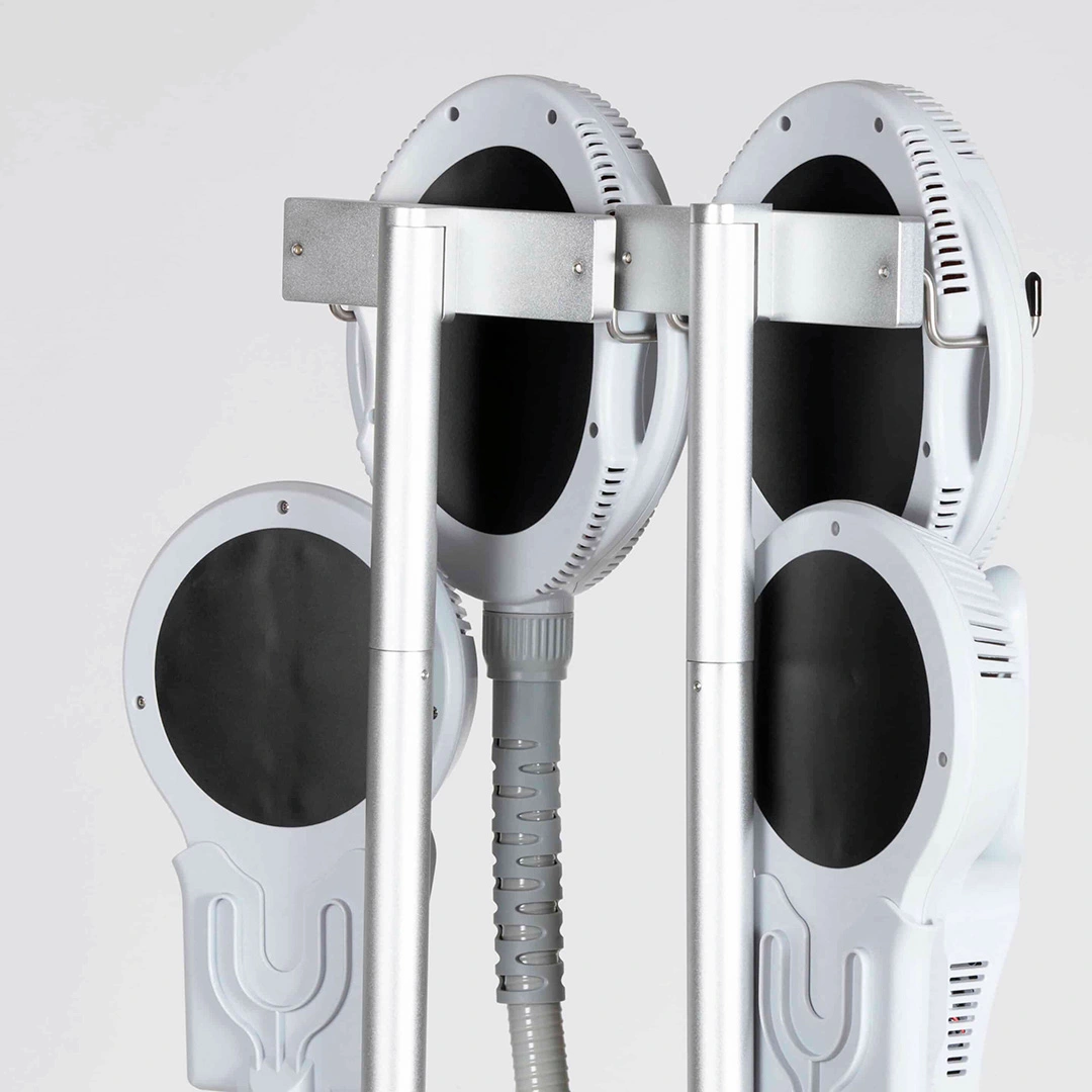 Applicateurs de la machine Esthe-SHAPE qui combinent ondes électromagnétiques focalisées et radiofréquence