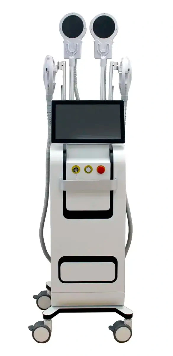 Machine Esthe-SHAPE associant EMS et radiofréquence, équipée de quatre applicateurs de remodelage corporel
